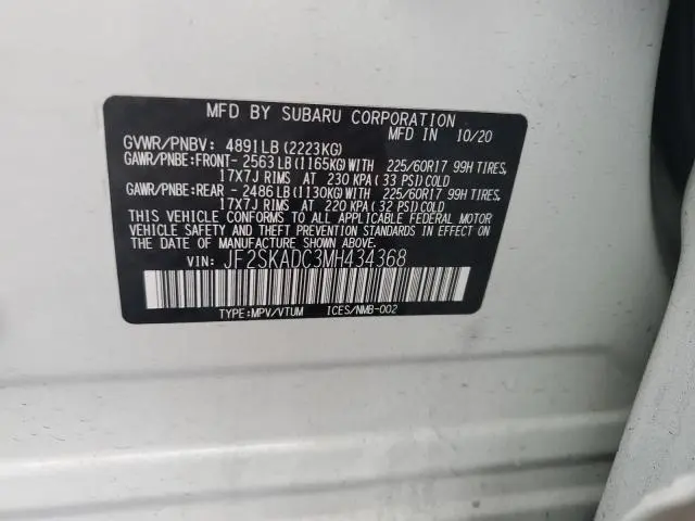 2021 SUBARU FORESTER