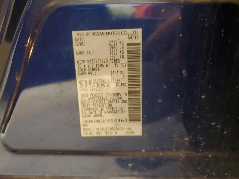 2018 NISSAN PATHFINDER S  