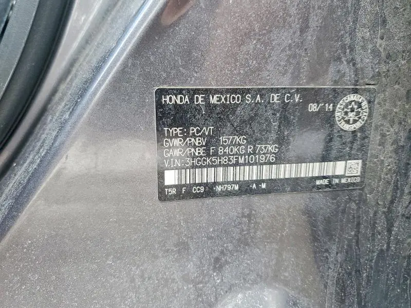 2015 HONDA FIT EX  