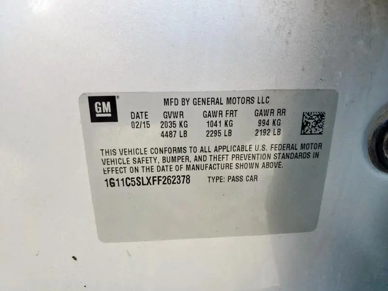 2015 CHEVROLET MALIBU 1LT  