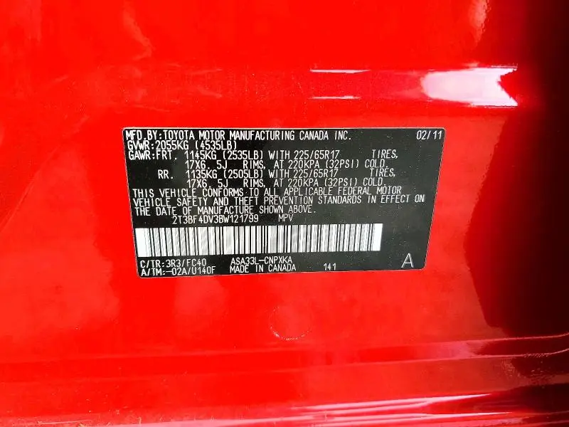 2011 TOYOTA RAV4 BASE  