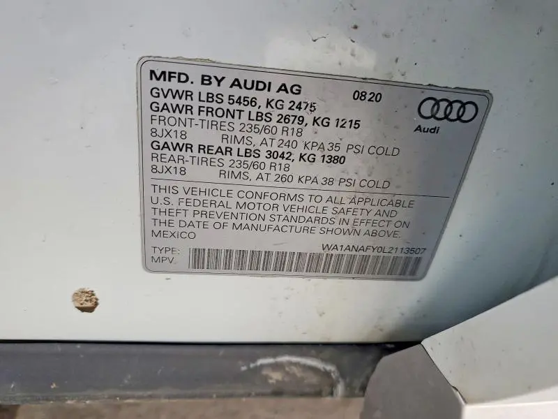 2020 AUDI Q5 PREMIUM  