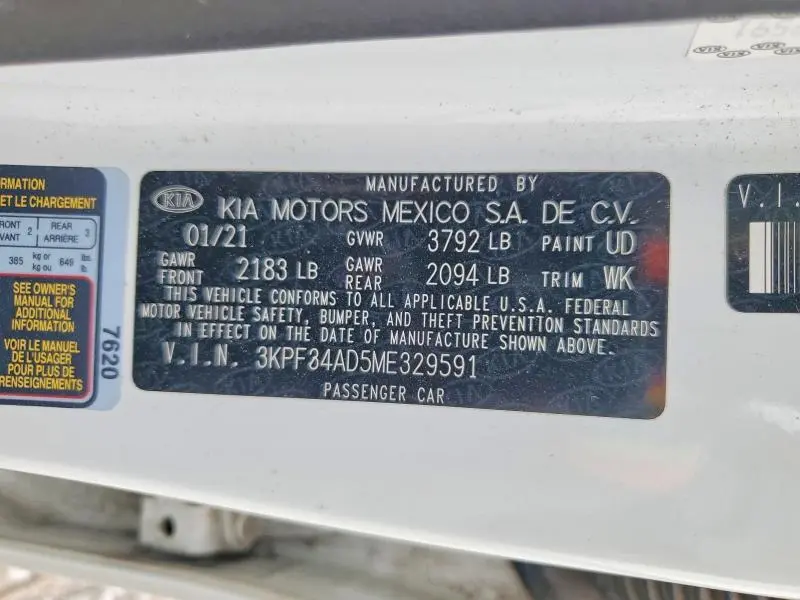 2021 KIA FORTE GT LINE  