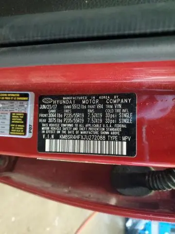 2018 HYUNDAI SANTA FE SE ULTIMATE  