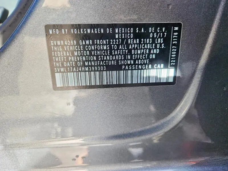 2017 VOLKSWAGEN JETTA SEL  