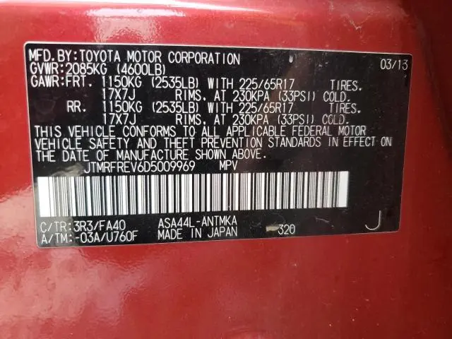 2013 TOYOTA RAV4 XLE  