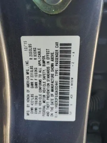 2016 HONDA ACCORD SPORT  