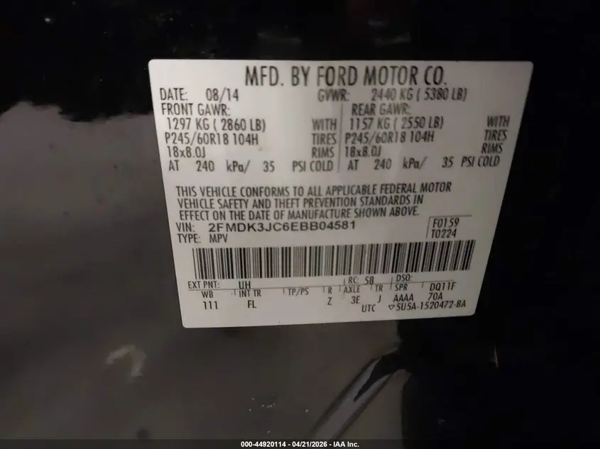 2014 FORD EDGE SEL