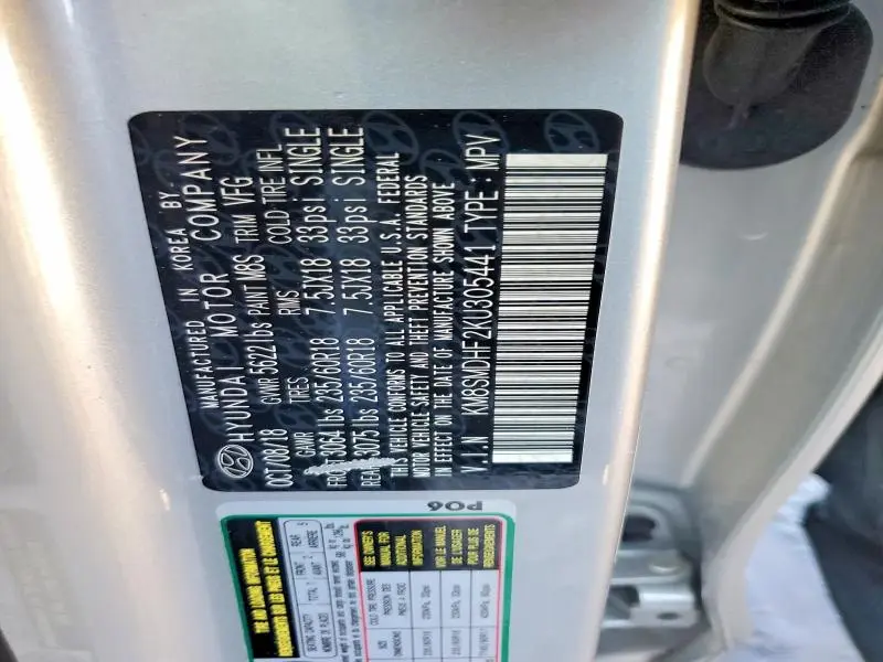 2019 HYUNDAI SANTA FE XL SE  