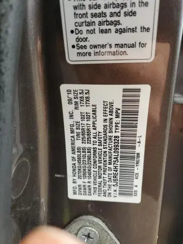 2010 HONDA CR-V EXL  