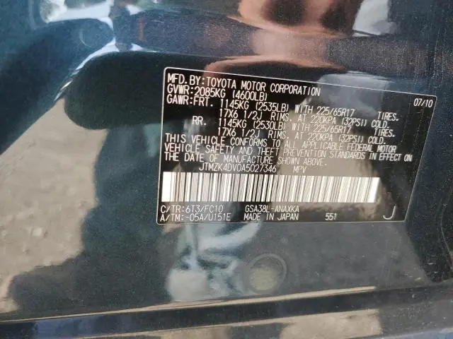 2010 TOYOTA RAV4   