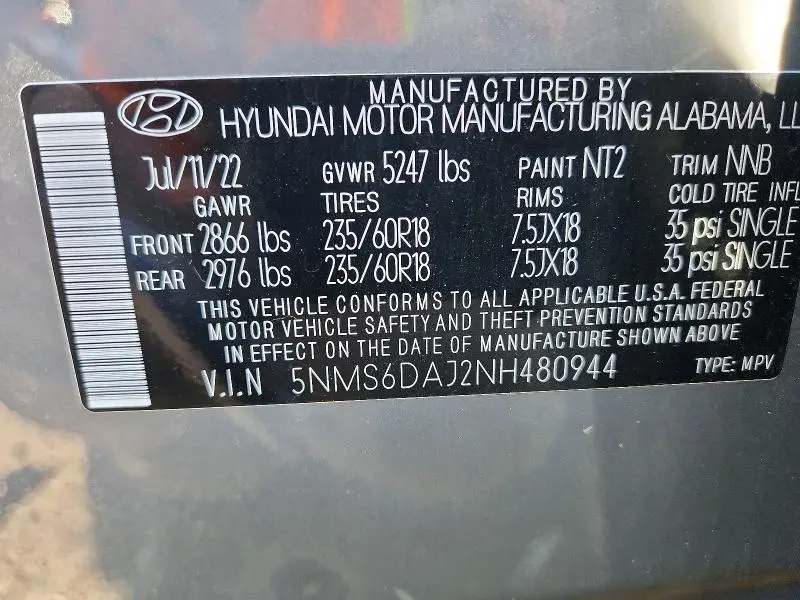 2022 HYUNDAI SANTA FE XRT  
