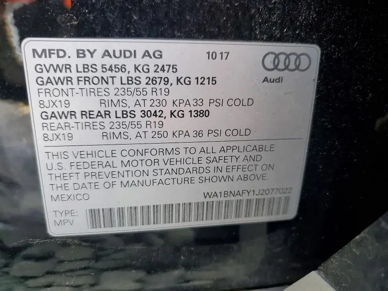 2018 AUDI Q5 PREMIUM PLUS  
