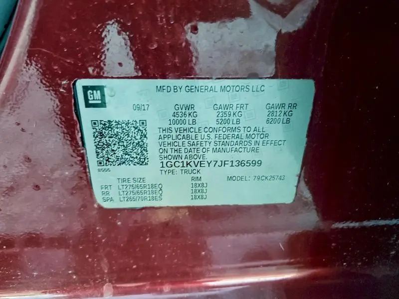 2018 CHEVROLET SILVERADO K2500 HEAVY DUTY LT  