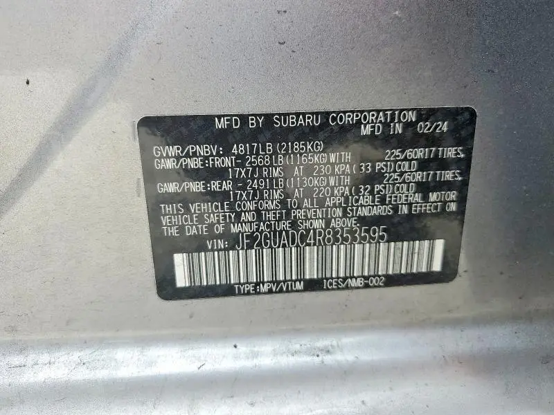 2024 SUBARU CROSSTREK PREMIUM  