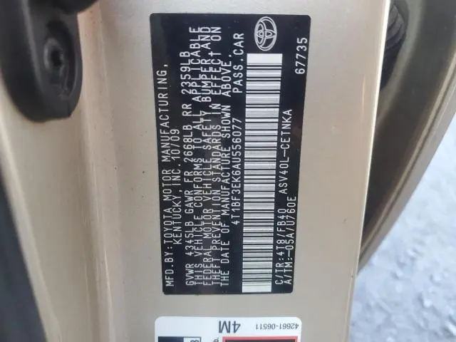 2010 TOYOTA CAMRY BASE  