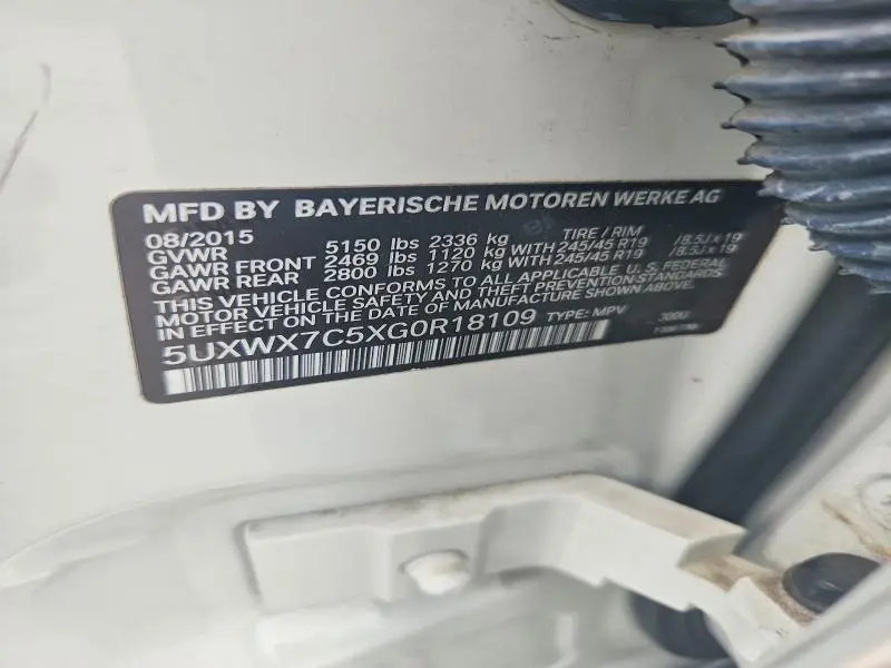 2016 BMW X3 XDRIVE35I  
