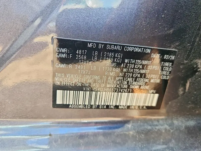 2026 SUBARU CROSSTREK   