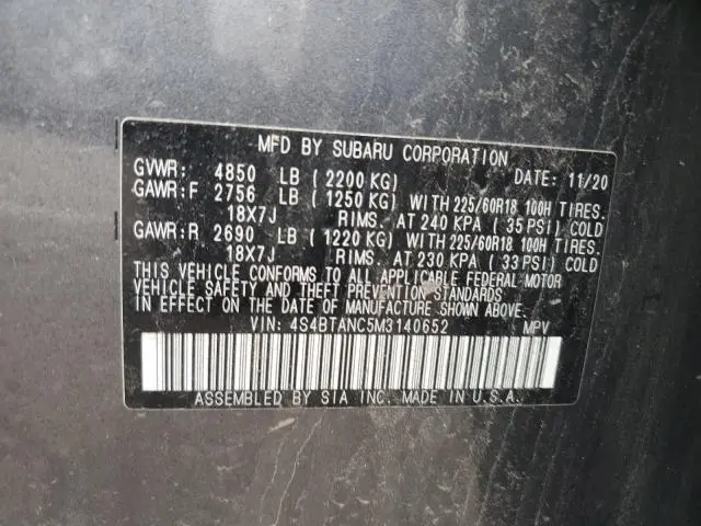 2021 SUBARU OUTBACK LIMITED  