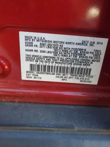 2014 MITSUBISHI OUTLANDER SPORT ES  