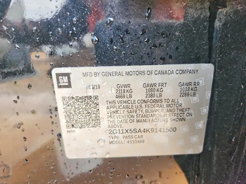 2019 CHEVROLET IMPALA LS  