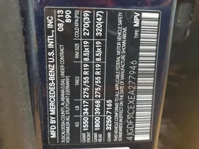 2014 MERCEDES-BENZ GL 450 4MATIC  