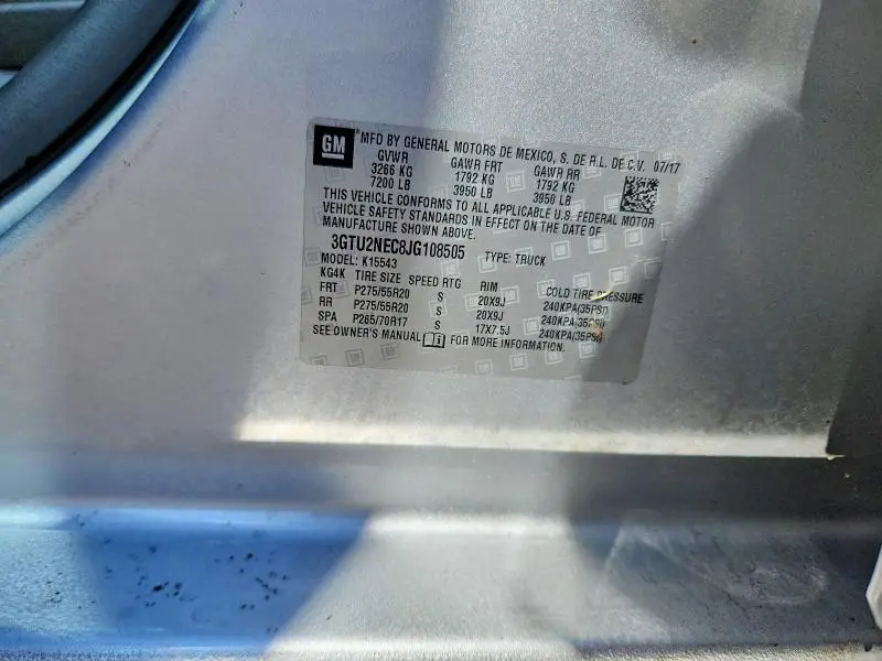 2018 GMC SIERRA K1500 SLT  