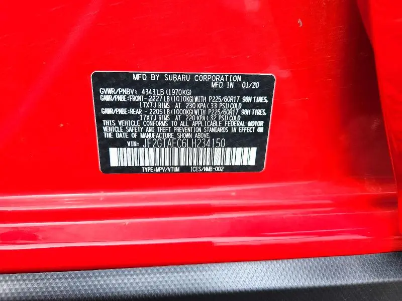 2020 SUBARU CROSSTREK PREMIUM  