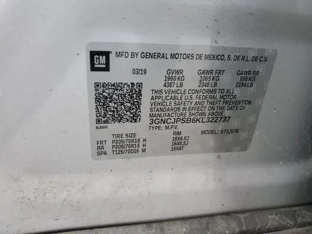 2019 CHEVROLET TRAX 1LT