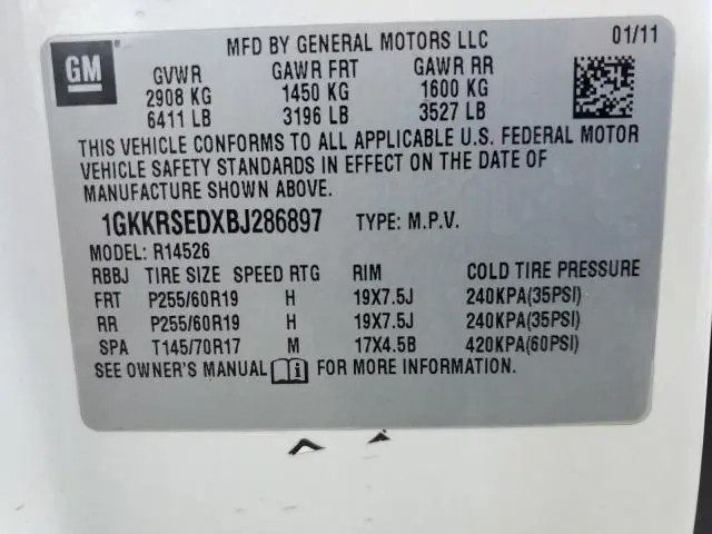 2011 GMC ACADIA SLT-2  