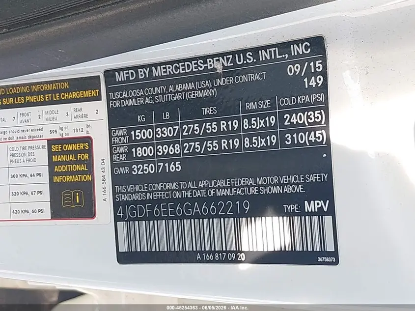 2016 MERCEDES-BENZ GL 450 4MATIC