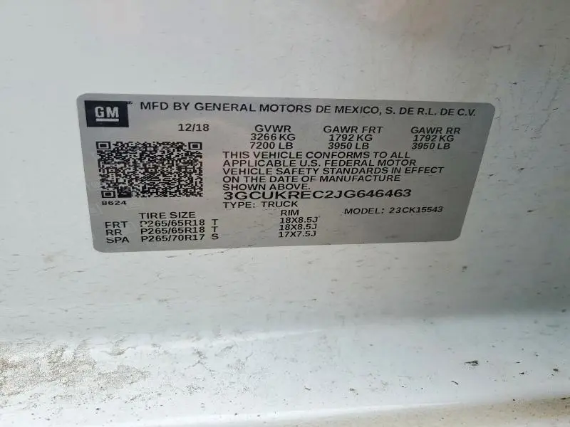 2018 CHEVROLET SILVERADO K1500 LT  