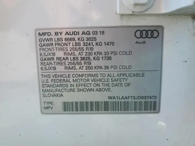 2018 AUDI Q7 PREMIUM PLUS  