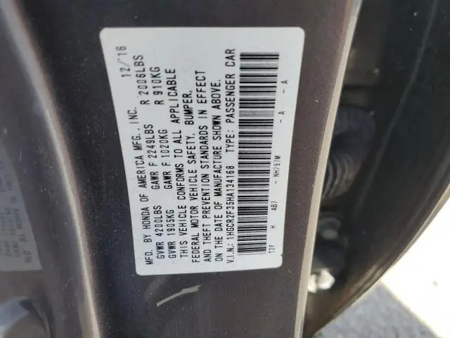 2017 HONDA ACCORD LX