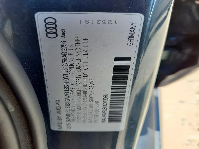 2016 AUDI A6 PREMIUM PLUS  