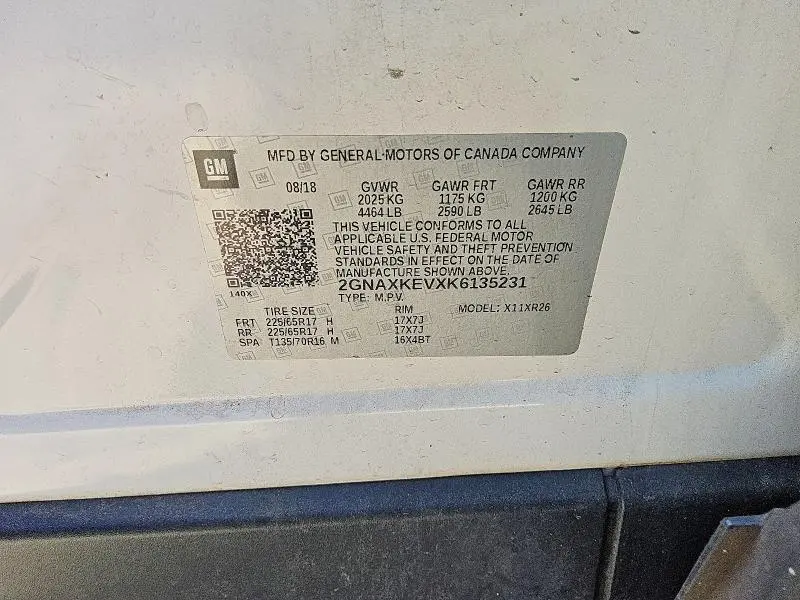 2019 CHEVROLET EQUINOX LT  