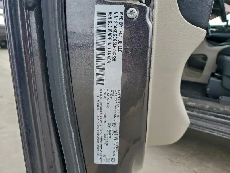 2020 DODGE GRAND CARAVAN SXT  