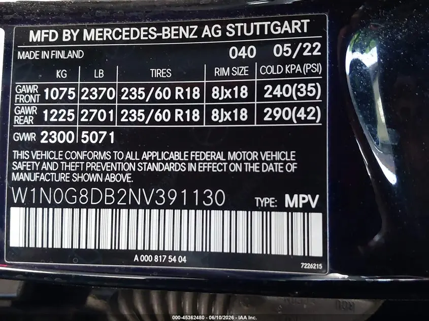 2022 MERCEDES-BENZ GLC 300 SUV