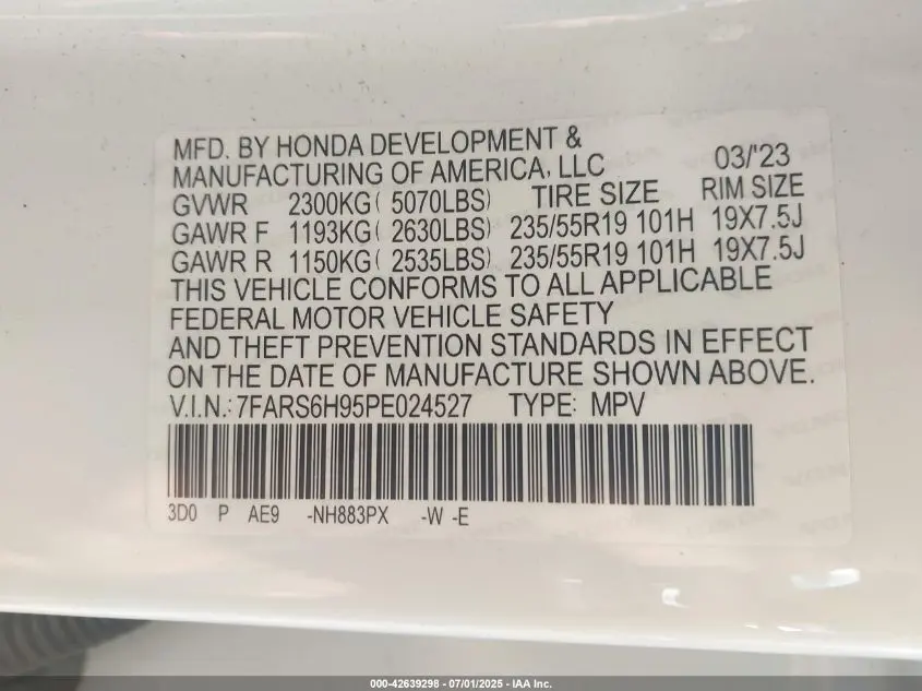 2023 HONDA CR-V HYBRID SPORT TOURING