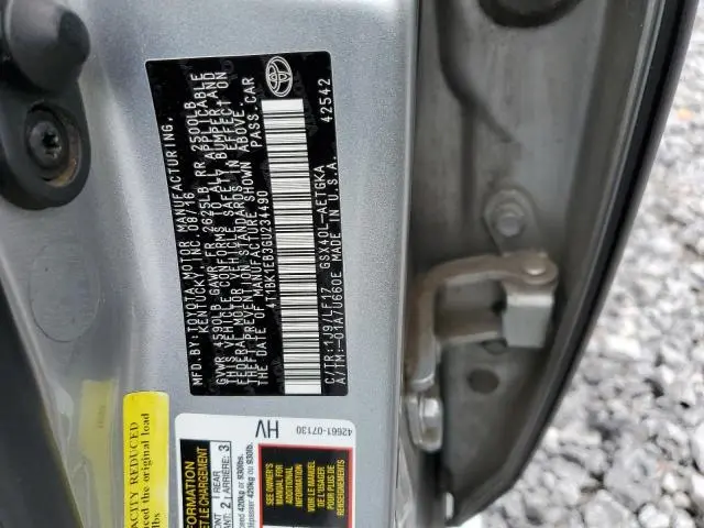 2016 TOYOTA AVALON XLE