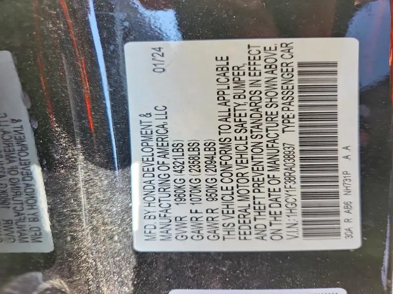 2024 HONDA ACCORD EX  