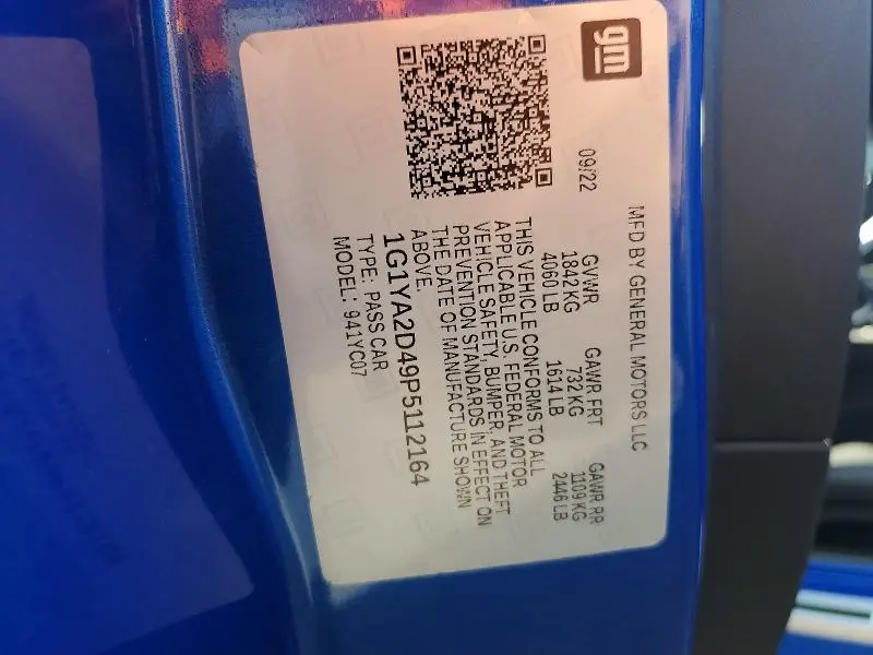 2023 CHEVROLET CORVETTE STINGRAY 1LT  