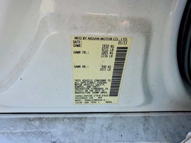 2013 NISSAN ALTIMA 2.5  