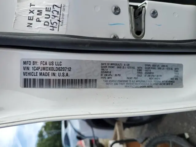 2020 JEEP CHEROKEE LIMITED  