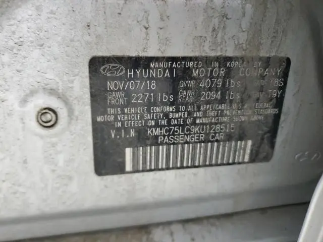 2019 HYUNDAI IONIQ SEL  