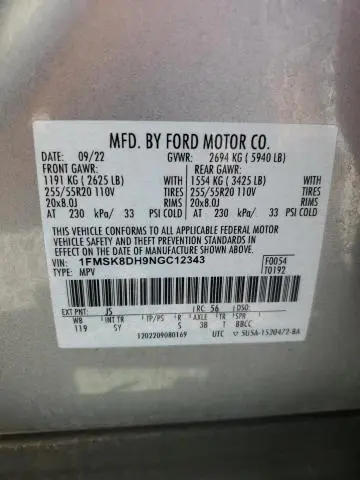 2022 FORD EXPLORER XLT  