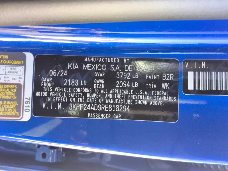 2024 KIA FORTE LXS  