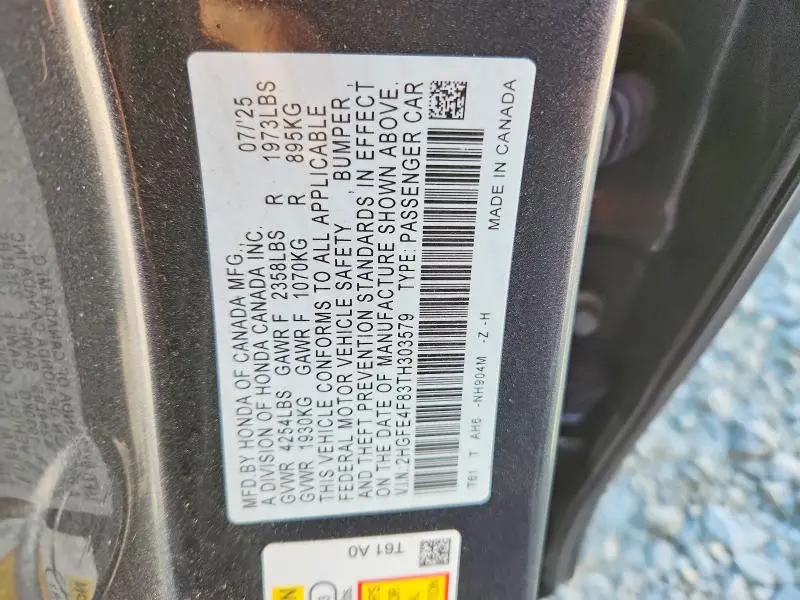 2026 HONDA CIVIC SPORT  