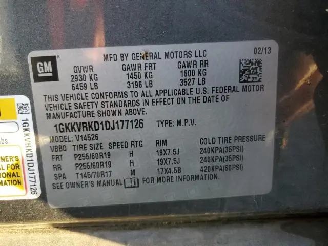 2013 GMC ACADIA SLT-1  