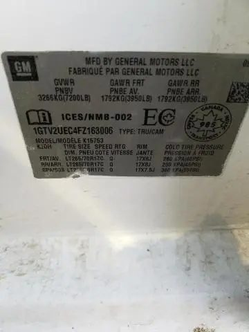 2015 GMC SIERRA K1500 SLE  